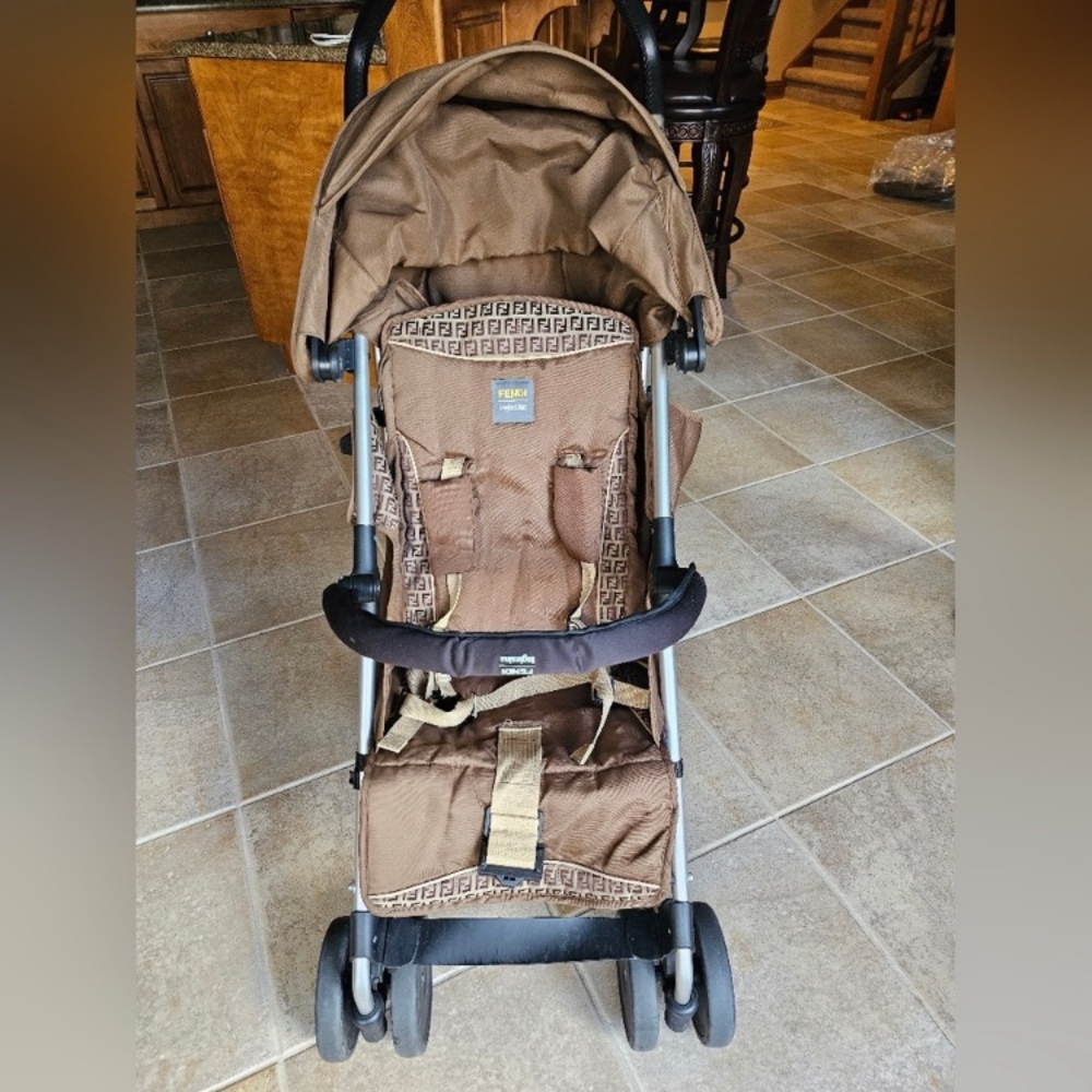 Fendi Brown and Black Stroller